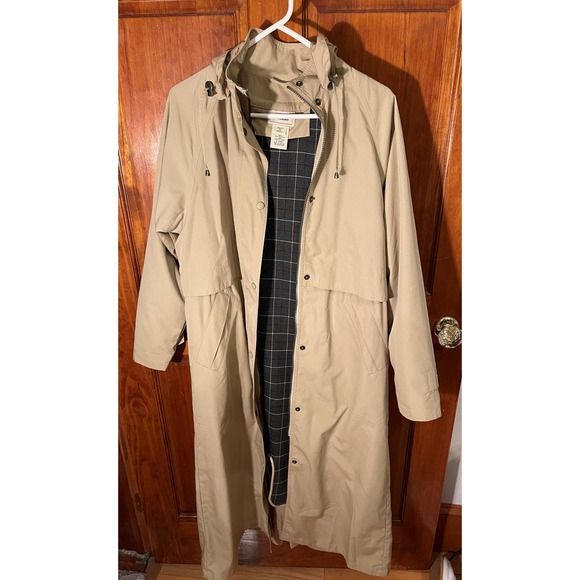 L.L. Bean Jackets & Blazers - Vintage (1990s) LL Bean Ladies Hooded Trench w Removable Wool Lining EVC sz. S